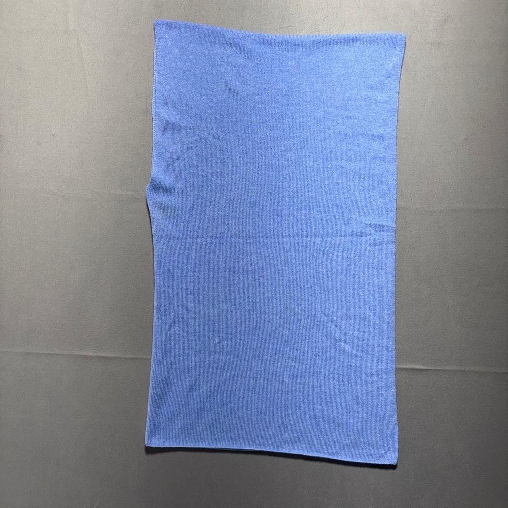 Oli & Sofia 100% Cashmere Scarf Cornflower Blue Knit Wrap Rectangle Luxury
